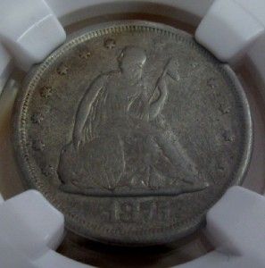 1875 s Twenty Cent Piece NGC VF Details Nice Type Coin Awesome Look