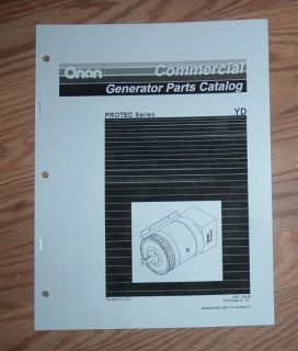 Onan yd PTO Specs A C Generator Parts List 929 0201B