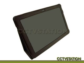 Brown Leather Case Stand Screen Protector Stylus for Samsung Galaxy