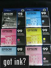 GENUINE epson 98 99 Printer Ink Cartridges Set T098 T099 Artisan 700