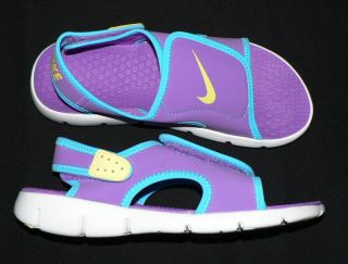 Nike Sunray Adjust 4 Youth GS Girls Water Sandals Shoes New Purple