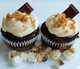 mores Cupcakes Recipe Chocolate Marshmallow Graham Crackers