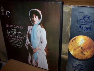Maria Callas Alfredo Kraus 50s La Traviata 1970s Angel 2LP Box Set