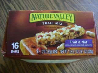  VALLEY FRUIT & NUT TRAIL MIX CHEWY GRANOLA BARS (NIP) 16 1.2 OZS BARS