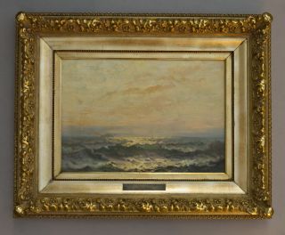 Chas H. Grant SUNLIT SEA, Original painting oil on canvas gold leaf