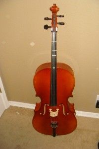 German 3/4 Cello William Lewis & Sons Model 1915 With 2 Glasser Bows