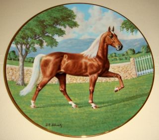 Donald Schwartz Purebred Horses Tennessee Walker Plate Orig BX COA A