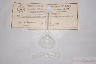 Kimble 28017 50 50ml Volumetric Class A Serialized and Certified Flask