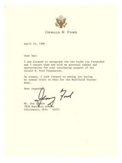  Gerald Ford Typed Letter Signed