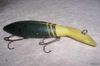 Unknown Old Wood Fishing Lure Bait Nice Color