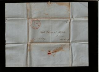 1846 Great Falls NH Stampless Cover Bells Ring Day of Month No Mexican