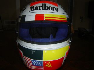 Gerhard Berger Bieffe helmet RARE no war in the world autographed
