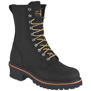 Golden Retriever Black 10 Logger Work Boots Occupational footwear