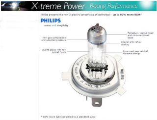 Germany Philips 9003 H4 Xtreme Power Halogen Bulbs