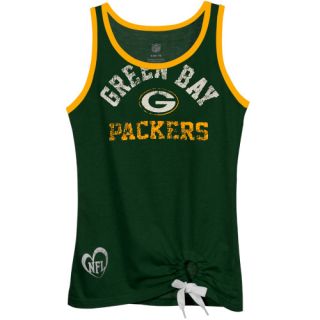 Green Bay Packers Youth Girls Arch Fashion Tank Top Green