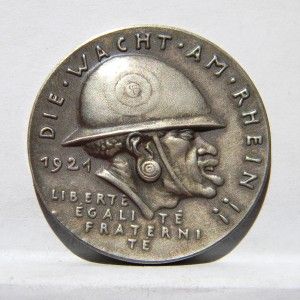 RARE K Goetz 1921 Silver Watch on The Rhine Medal w Box