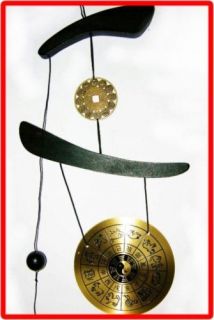 Brass Zen Feng Shui Gong Wind Chime Zodiac Horoscope