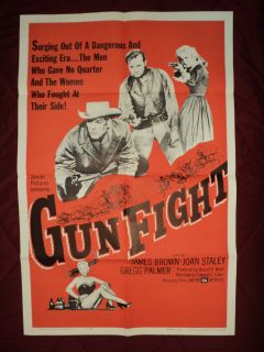  Joan Staley Gunfight One Sheet Poster James Brown Gregg Palmer
