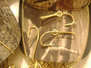 The Original Eagle Claw Gold Plate Fish Hook Hat Pin New Cheap