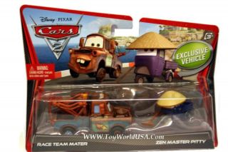 Disney Cars 2 Excl Set Race Team Mater Zen Master Pit