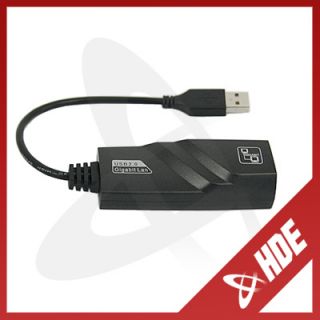 USB Gigabit Ethernet Adapter 2 0 Network Dongle Cable Cat5 Laptop
