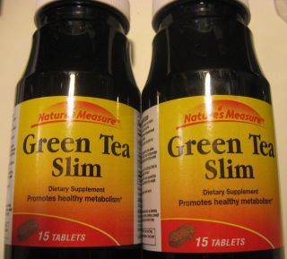 LOT 2 Natures Measure GREEN TEA SLIM Healthy Metabolism & Weight Loss