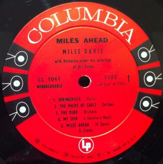 Miles Davis Miles Ahead 19 LP CL 1041 VG 6i DG