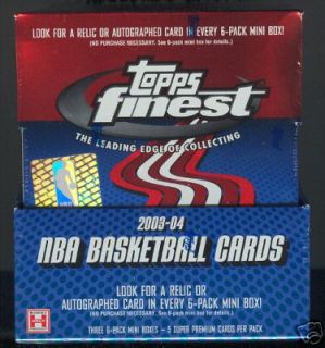 2003 04 Topps Finest Basketball Hobby Box Lebron James Rookie