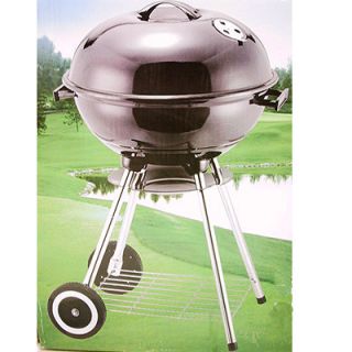 22 Portable Charcoal BBQ   Grill w/ Wheels Great for Camping Picnic