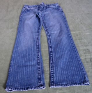 AEROPOSTALE blue jeans size 3 4 pinstripe denim stonewash look 28 x 30
