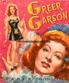 Vintage Greer Garson Paper Dolls Lasr RPRO Free SHW2