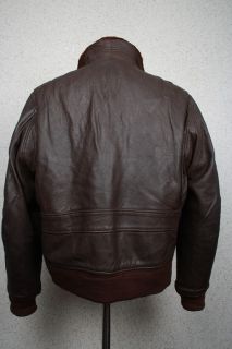 Vtg 1967 Gregory Sportswear US Navy Brown G 1 Goatskin Leather Flight