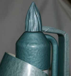 RARE Vintage Deco Venetian Blind Spiral Flame Candle Lamp Pair