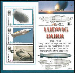 Grenada Durr Graf Zeppelin Stamp Sheet GRA0608