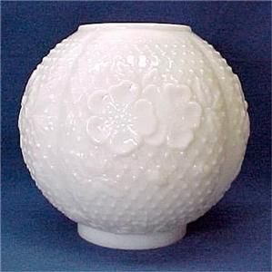 Gone with The Wind Milk Glass 8 in Ball Oil Lamp Shade