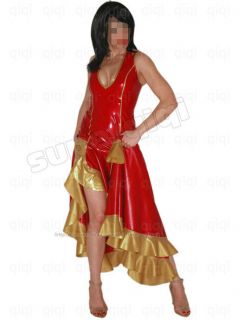 Latex Rubber 0 45mm Gypsy Dress Skirt Catsuit Suit Sexy