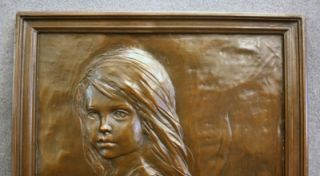 Bronze Plaque of A Young Girl by Glenna Goodacre NoRes
