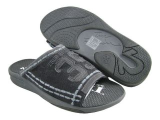 New True Religion Mens 168100 A44 Black Gray Sandals Shoes US Sizes