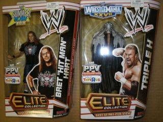 WWE Elite Triple H Bret Hart Best of Pay per View Figure