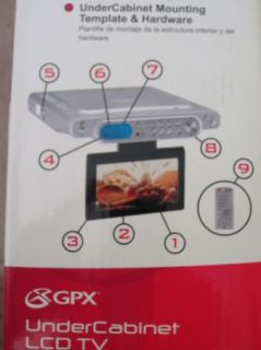 GPX 8 1 inch Under Cabinet LCD TV FM Am Radio AV Input DVTV QAM Am FM