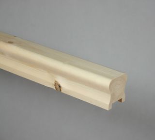 Pine Stair Hand Rail 4.2m 32mm Groove (Including Fillet Strip)