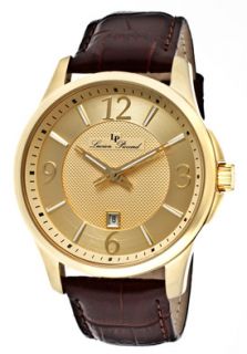 Lucien Piccard Watch 11566 YG 010 Mens Adamello Gold Sunray Dial