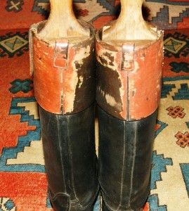 Vintage Equestrian Fox Hunting Boots with Trees