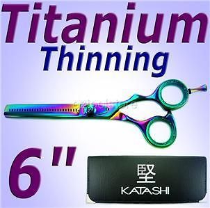 titanium barber scissors hair styling thinning shears 