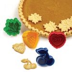 Set of 4 Pie Crust Cookie Cutters Decorative Designs
