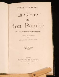 1910 Enrique Larreta La Gloire de Don Ramire French