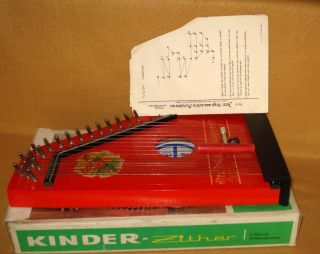 vintage east germany child kid zither boxed from bulgaria time