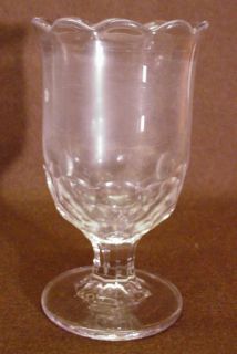  Rim Honeycomb Pattern Glass Celery Vase Spooner Spoon Holder