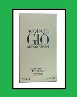 Giorgio Armani Acqua Di Gio 3.4 oz Mens Eau de Toilette   New
