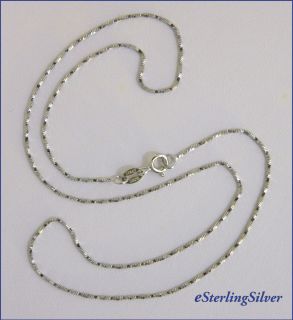  Silver Designer Chain Necklace 16 inches 1mm Width 2 1 Grams